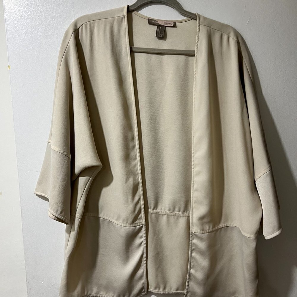 Forever 21 Beige Kimono Blazer - Effortless Chic for Casual and Work Wear 🌟✨ - Picture 6 of 9